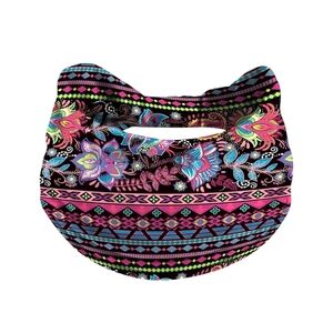 Boho Floral Headband Geometric Retro Hippie Stretch Hair Accessory Purple